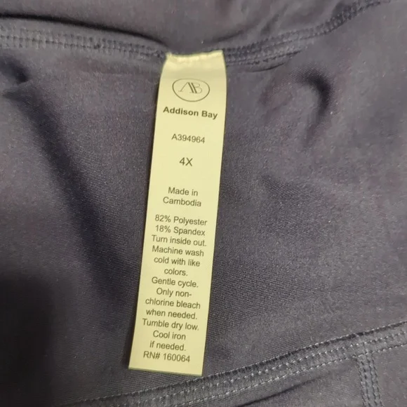 *new with tags* Addison Bay Navy Cropped Leggings with Pink Stripes size 4X - Picture 4 of 6